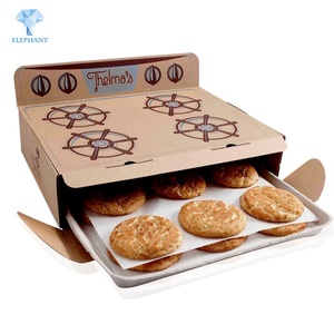 Kraft Paper Box for Food <b>Container</b>, Baking Food Disposable Kraft Box With Window - Product Image 2
