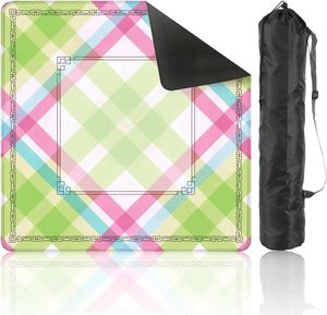 Tapis de Mahjong à Carreaux <span class=keywords><strong>Pastel</strong></span> 31,5 Pouces Antidérapant et Silencieux pour Domino, Poker, Cartes et Jeux de Plateau - Product Image 2