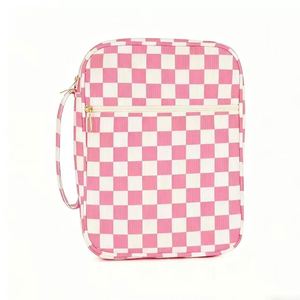 Housse à carreaux personnalisée, cadeau de remise de diplôme, porte-Bible matelassé en velours côtelé avec poignée - Product Image 6