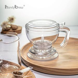 Bouteille infuseur à thé en vrac transparente et robuste avec poignée, personnalisable avec logo, sans BPA, pour bureau et garde-manger – Meilleure vente, avec système de distribution intelligent - Product Image 2