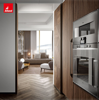 Meuble de cuisine Alland : îlot de bar à vin de luxe, design moderne et élégant en bois blanc, personnalisable, en promotion