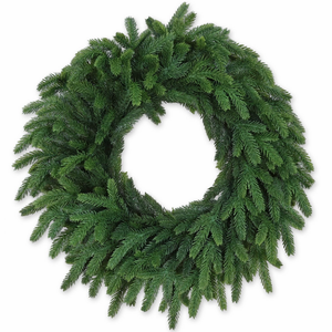 Guirlande de Noël artificielle en rotin vert de 30/40/50/60 cm pour décoration murale extérieure et intérieure - Product Image 1