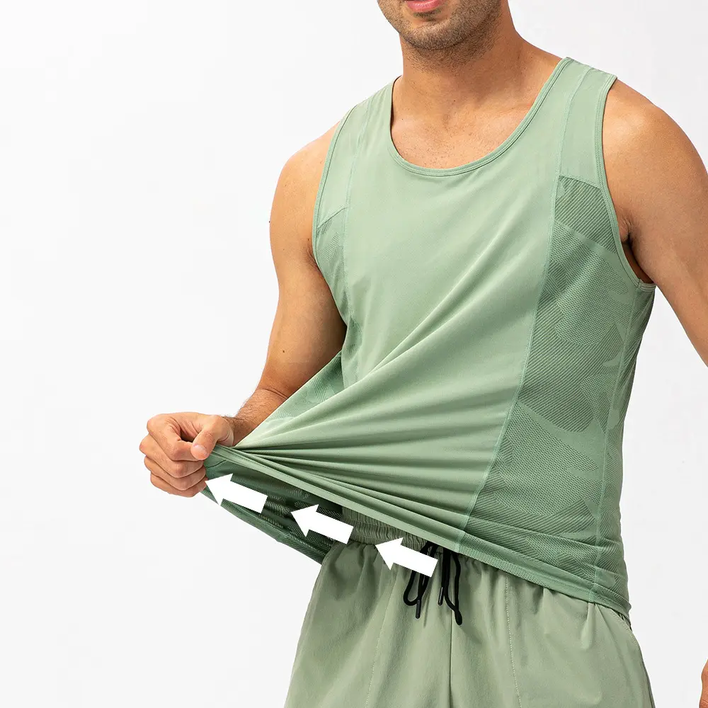 Sublimación de alta calidad camuflaje secado rápido gimnasio correr entrenamiento chaleco camiseta sin mangas hombres