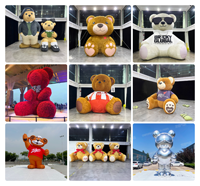 Ours gonflable géant en peluche rose, matériau personnalisé, ballon publicitaire gonflable en forme d'animal de dessin animé, mascotte gonflable