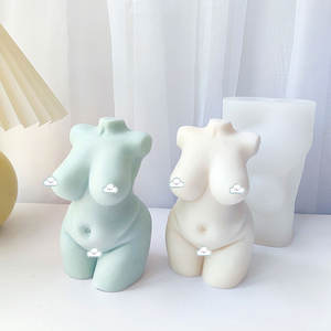 Moules à bougie en silicone pour femme nue, 16cm, plâtre 3D, corps de femme, outils pour gâteau de grande taille - Product Image 4