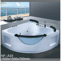 2 personnes baignoire intérieure bain à remous prix de baignoire avec LED cascade salle de bain acrylique balnéo aqua spa baignoire