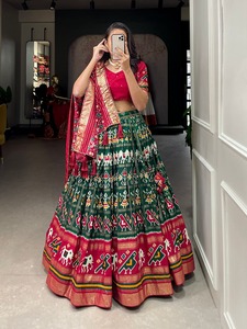 Nouvelles Collections Imprimer Tussar Silk Lehenga Choli pour Femmes Disponible au Prix de Gros - Product Image 2