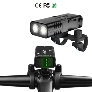 Phare avant de vélo 10000mAh USB rechargeable en ABS avec klaxon, étanche, LED, pour <span class=keywords><strong>VTT</strong></span> et vélo de route, 4 modes, pour la conduite nocturne, en stock - Product Image 2