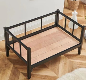 Ağır Metal çerçeveli köpek yatağı yükseltilmiş evde beslenen hayvan yatak açık seyahat kamp Pet karyolası - Product Image 5
