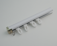 Rail de rideau long en alliage d'aluminium robuste de petite taille avec glissières en S – Tringles à rideaux haut de gamme pour baptême
