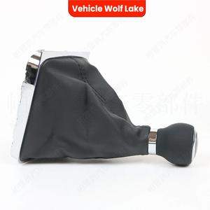 Pomo de palanca de cambios para coche Wolf Lake, de cuero, 5 velocidades, para Volkswagen Passat B6, diseño ergonómico - Product Image 1