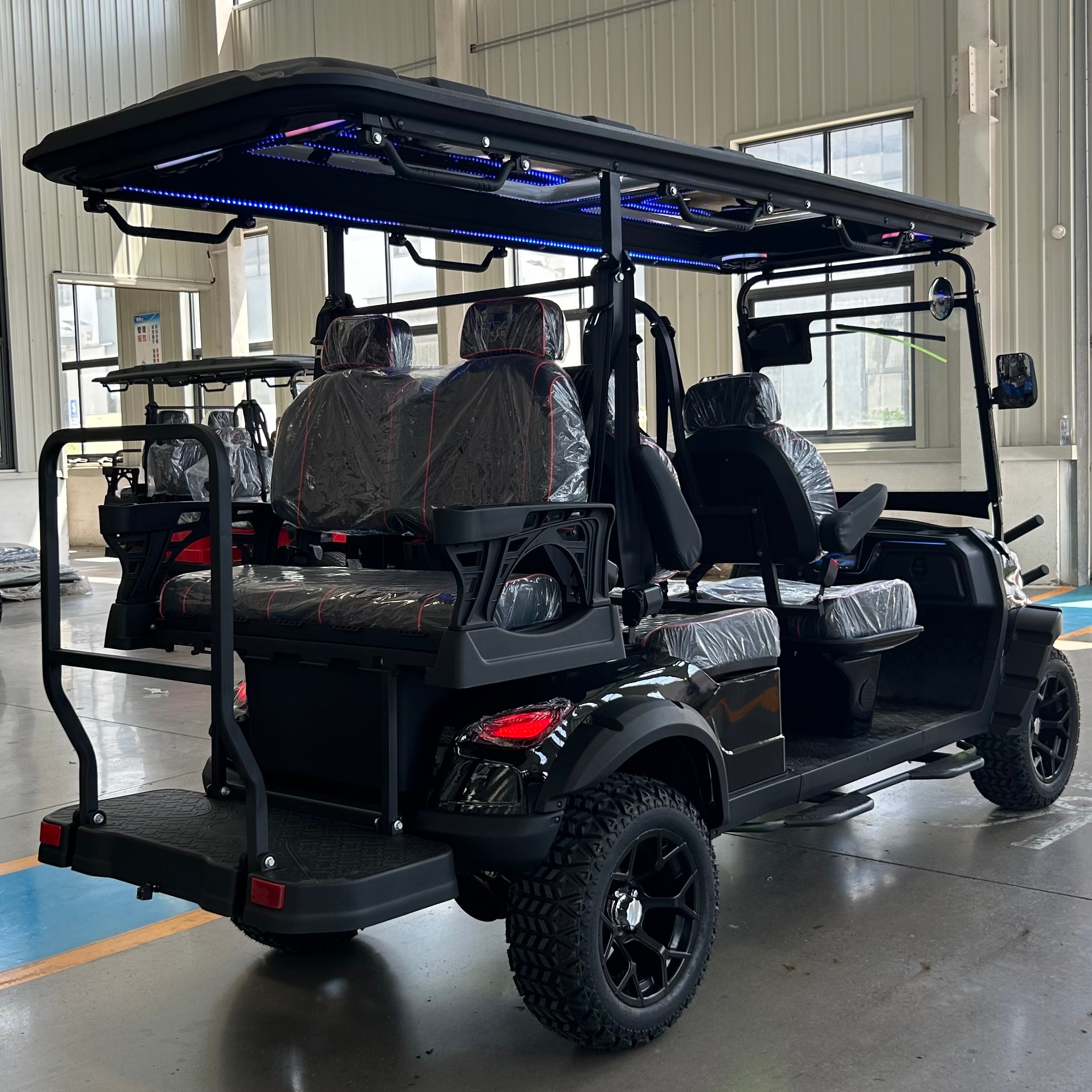 Electric 6 Seater Forward Facing Aluminium Off-Road Street Use Customizable Vehicle Resort Outdoor Mobility Golf Cart 30-50Km/h 4