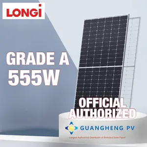 Solarmodule Zertifikat LONGi einzelnes 550 Watt Solar panel 540W 545W 555W Bifacial PERC Mono BIPV Solar panel