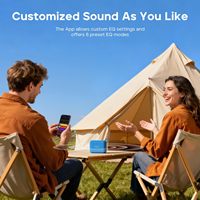 Enceinte Tribit PocketGo bleue 7W, étanche IP68, 20 heures d'autonomie, Bluetooth 6.0, appairage TWS, compatible carte TF, pour salle de bain