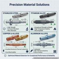 Pièces sur mesure en acier inoxydable, cuivre et alliage d'aluminium, usinage CNC et tournage pour connecteurs d'équipements médicaux