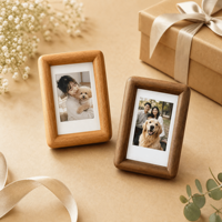 Cadre photo miniature en bois de noyer écologique et créatif pour la décoration de la maison et les cadeaux