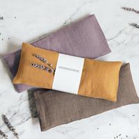 Taille personnalisée Logo Design Lin Couverture Micro-ondes Lavande Poids Oreiller pour les yeux pour le Yoga Sommeil Spa Traitements