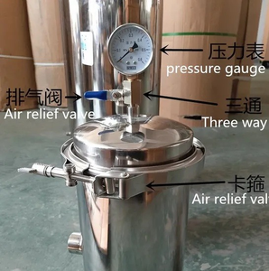 Nouveau filtre industriel automatique en acier inoxydable 304/316 de qualité alimentaire, à un ou plusieurs sacs, débit de 5 GPM, capacité de 500 L/h, 150 - Product Image 2