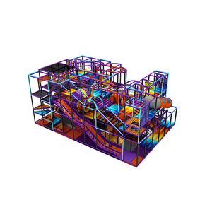Équipement de terrain de jeu intérieur pour enfants de qualité commerciale, sur le thème du futur, doux et adapté aux enfants. Comprend un parcours d'escalade à <span class=keywords><strong>trois</strong></span> niveaux et un parcours de ninja - Product Image 2