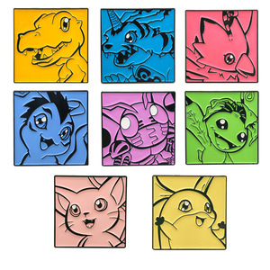 Broche Digimon de metal esmaltado, pin de anime para bolsos y mochilas, insignia, regalo, venta al por mayor - Product Image 1