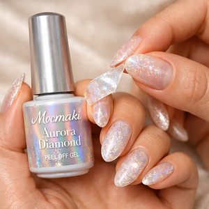 Mocmaki เจลทาเล็บ UV 15มล. เคลือบเงาด้วยเพชรประกายแสงออโรร่ากำจัดง่ายปลอดสารพิษจากมังสวิรัติออกแบบโลโก้ได้ตามต้องการ - Product Image 2