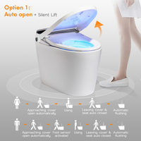 Cuvette de toilette de luxe de haute qualité, 110V, 220V, électrique, intelligente, à chasse automatique, wc