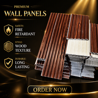 Paneles de Pared Curvos Clásicos de WPC de Alta Calidad, Revestimiento de Pared Impermeable para Interiores, Baños, Comedores y Salas de Estar &amp;   Fondos para TV