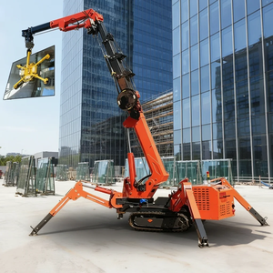 Grúa Araña Hidráulica Autopropulsada <span class=keywords><strong>de</strong></span> 8T 5T con Cesta para Personal y Elevador <span class=keywords><strong>de</strong></span> Vidrio, Indicador <span class=keywords><strong>de</strong></span> Torque para Trabajos en Exteriores con Vidrio - Product Image 6