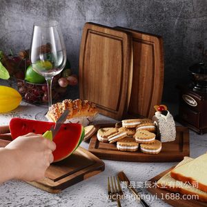 Tabla de cortar de madera, rectangular, 20,32x15,2x1,52 cm, para cocina, frutas y verduras, paquete de 10 - Product Image 2