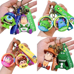 Vietnamese Factory Toy Story Cartoon Bustlightyear Silicone Waterproof Carabiner Keychain Pendant <b>Bag</b> Wholesale <b>Gift</b> Idea - Product Image 3