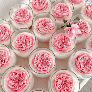 KLS Marque privée <span class=keywords><strong>de</strong></span> luxe Parfum décoratif fait à la main Fleur <span class=keywords><strong>de</strong></span> rose Saint Valentin Aromathérapie Cire <span class=keywords><strong>de</strong></span> soja Pot parfumé <span class=keywords><strong>Bougie</strong></span> - Product Image 3