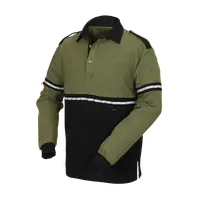 Uniforms Customize Long Sleeve Hi Vis 2 Tones Flame Retardant Clothing Polo Shirt For Security Uniforms