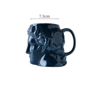 Sculpture romaine <span class=keywords><strong>espagnole</strong></span> Statue eau tasse à café en céramique vert foncé David Statue tasse à dessert - Product Image 3