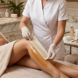 Bandes <span class=keywords><strong>de</strong></span> coton ciré 20x7cm réutilisables en tissu résistant pour l'épilation professionnelle en SPA et à domicile - Product Image 6