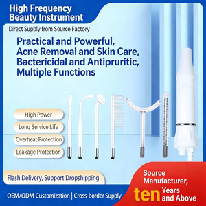 เครื่องนวดหน้าความถี่สูง Yumely แบบพกพา 6 หัวแก้วสีฟ้า ช่วยลดเลือนริ้วรอย ใช้งานได้กับ - Product Image 3