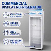 Réfrigérateur commercial vertical électrique personnalisable pour boissons, avec porte vitrée, pour magasin de détail