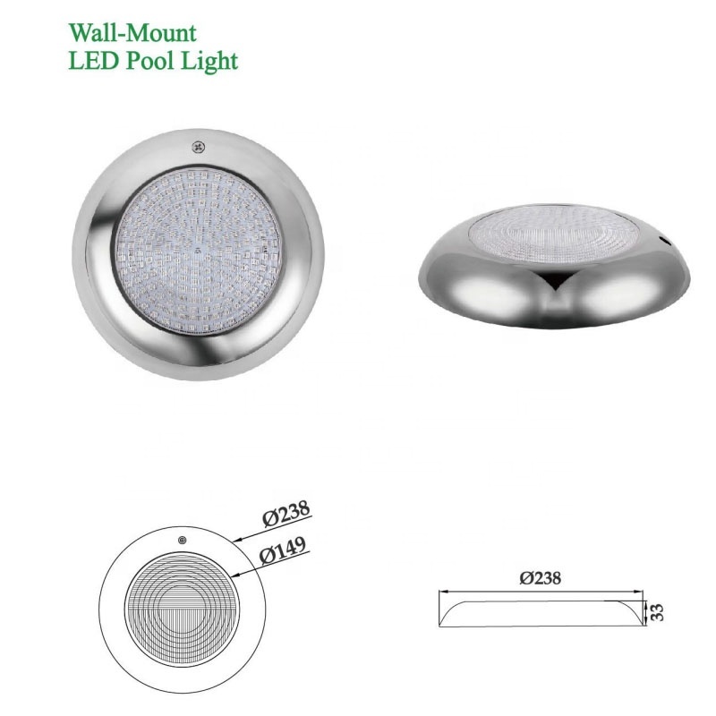 Swimming Pool Underwater LED Light with Remote Control Color Changing 12V Swimming Pool Bottom Wall Landscape Light