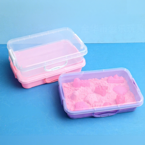 Table <span class=keywords><strong>à</strong></span> <span class=keywords><strong>sable</strong></span> rectangulaire sur le thème de l'espace pour enfants, boîte de rangement en <span class=keywords><strong>plastique</strong></span> épaissi <span class=keywords><strong>avec</strong></span> <span class=keywords><strong>couvercle</strong></span>, plateau portable <span class=keywords><strong>avec</strong></span> poignée, capacité de 2 L, nouveau modèle - Product Image 2