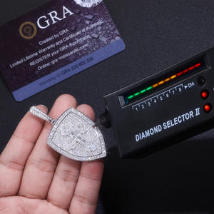 S925 plata esterlina transfronteriza nuevo corazón colgante mixto Moissanite incrustaciones Europeo Americano Hip-Hop joyería para accesorios <span class=keywords><strong>de</strong></span> Rap - Product Image 5