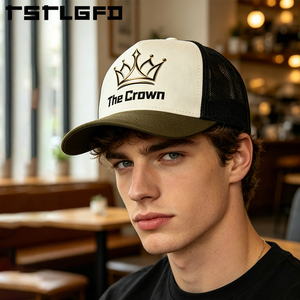 Gorra Trucker Estructurada de 5 Paneles con Logotipo Personalizado, Gorra de Malla Estampada Casual para Invierno, Playa, Hip Hop, Venta al Por Mayor, Fabricante - Product Image 3