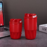 Mug à café isotherme en acier inoxydable à double paroi de 260 ml et 380 ml, tasse de voyage à isolation sous vide avec couvercle rabattable