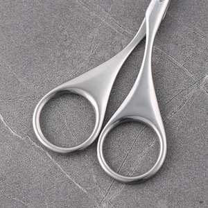 Tijeras de belleza de acero inoxidable, herramientas de maquillaje, recortador de vello nasal con punta redonda, recortador de cejas, tijeras de maquillaje con punta curva - Product Image 3