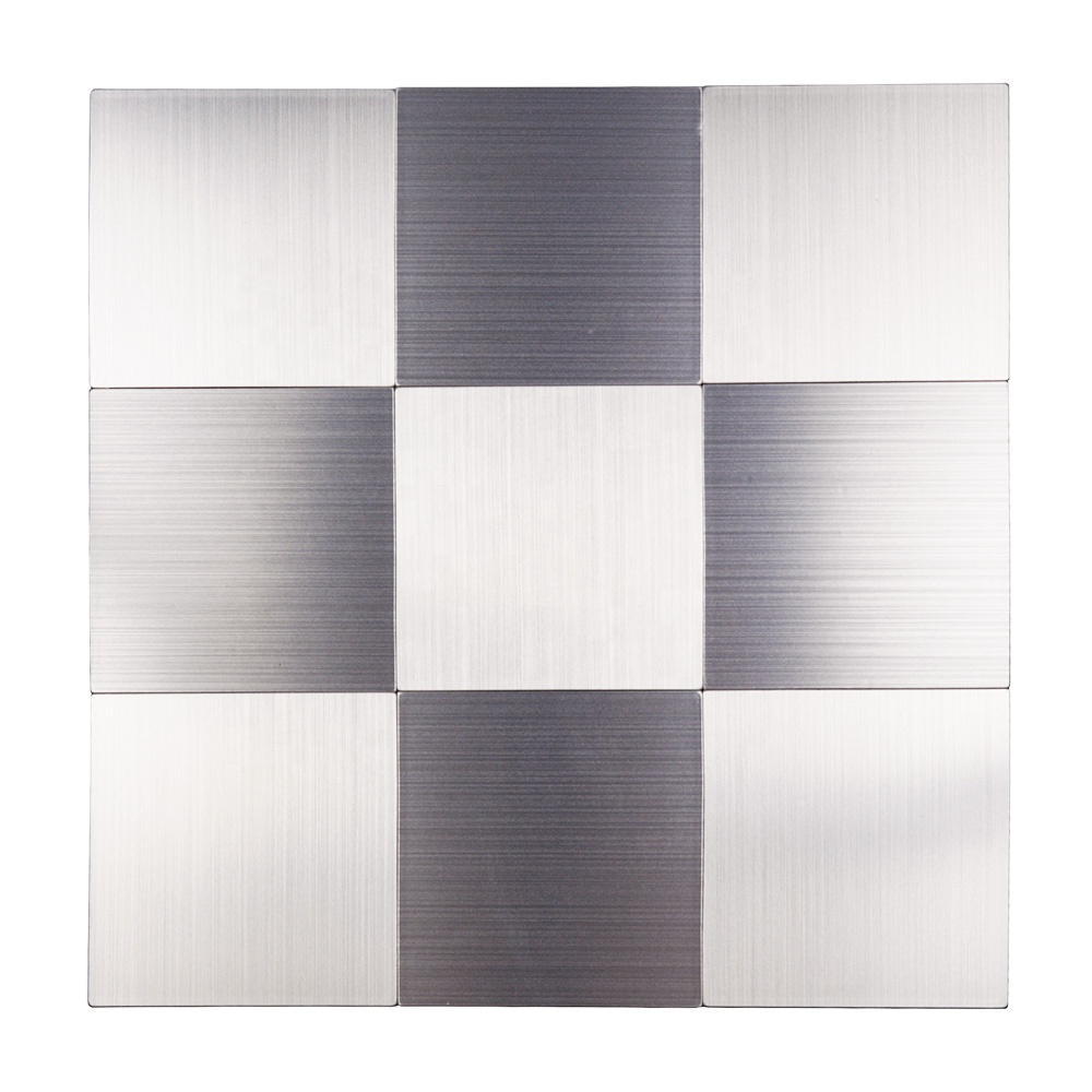 Ready to Ship Aluminum Surface Peel and Stick Tile Metal Backsplash for Kitchen