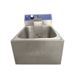 Freidora eléctrica comercial de 6L con cesta única de acero inoxidable para uso doméstico, restaurantes, condición usada para pollo frito - Product Image 4