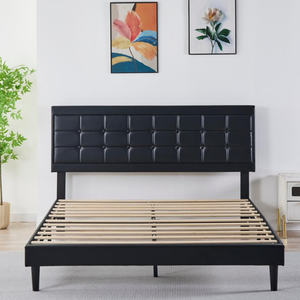 Cabecero ajustable de altura, un juego con una caja, bonito y bonito Lino, cuero PU, cama King, Caja individual para venta en línea - Product Image 2