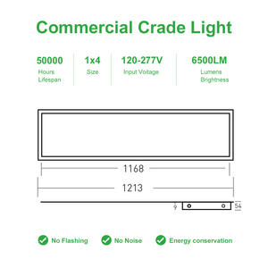 Commercial 1x4 FT LED Panel <strong>Light</strong>, 5 Wattage &amp; 5CCT Tunable Dimming <strong>Drop</strong> <strong>Ceiling</strong> <strong>Lights</strong> for Office and School - Product Image 4