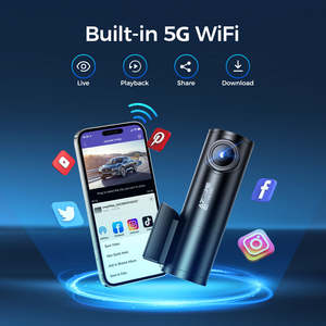 <span class=keywords><strong>Azdome</strong></span> กล้อง <span class=keywords><strong>M300S</strong></span> ติดรถยนต์4K UHD, กล้องติดรถยนต์ระบบ GPS 150พร้อม ° 5G WiFi + 130 ° WDR โหมดมองเห็นกลางคืนเซ็นเซอร์ตรวจจับการจอดรถและการบันทึกวนซ้ำ - Product Image 5