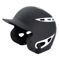 Casque de baseball noir à oreille simple ou double avec protecteur pour les fans de sport