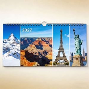 ปฏิทินติดผนังแบบกำหนดเอง พิมพ์สีเต็มรูปแบบ แนวนอน ปี 2026 - Product Image 1