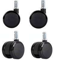 Roulettes de meubles de 2 pouces Roulettes en PU de 50mm pour chaises de bureau Roulettes durables de 2 pouces